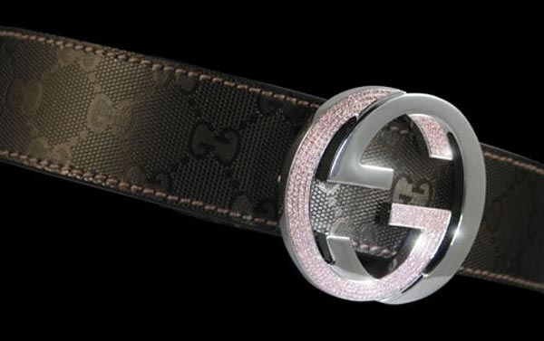Rose Gold and Pink Diamond Encrusted iPhone paired with the Gucci Pink Diamond Belt - eXtravaganzi