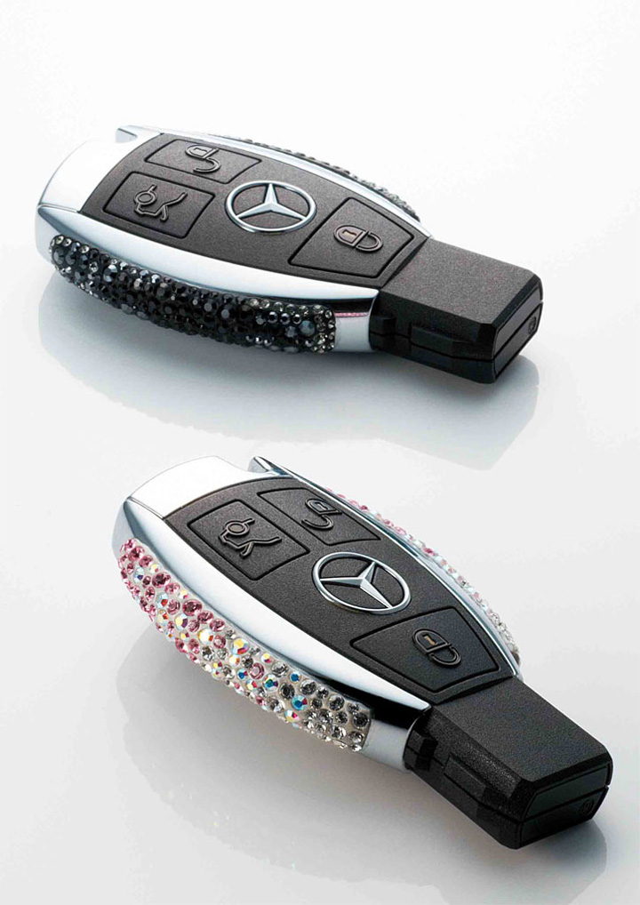 Limited Edition Hand Crafted Swarovski Mercedes Keys