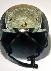 Swarovski Studded Crystograph Bogner Ski Helmet Titan