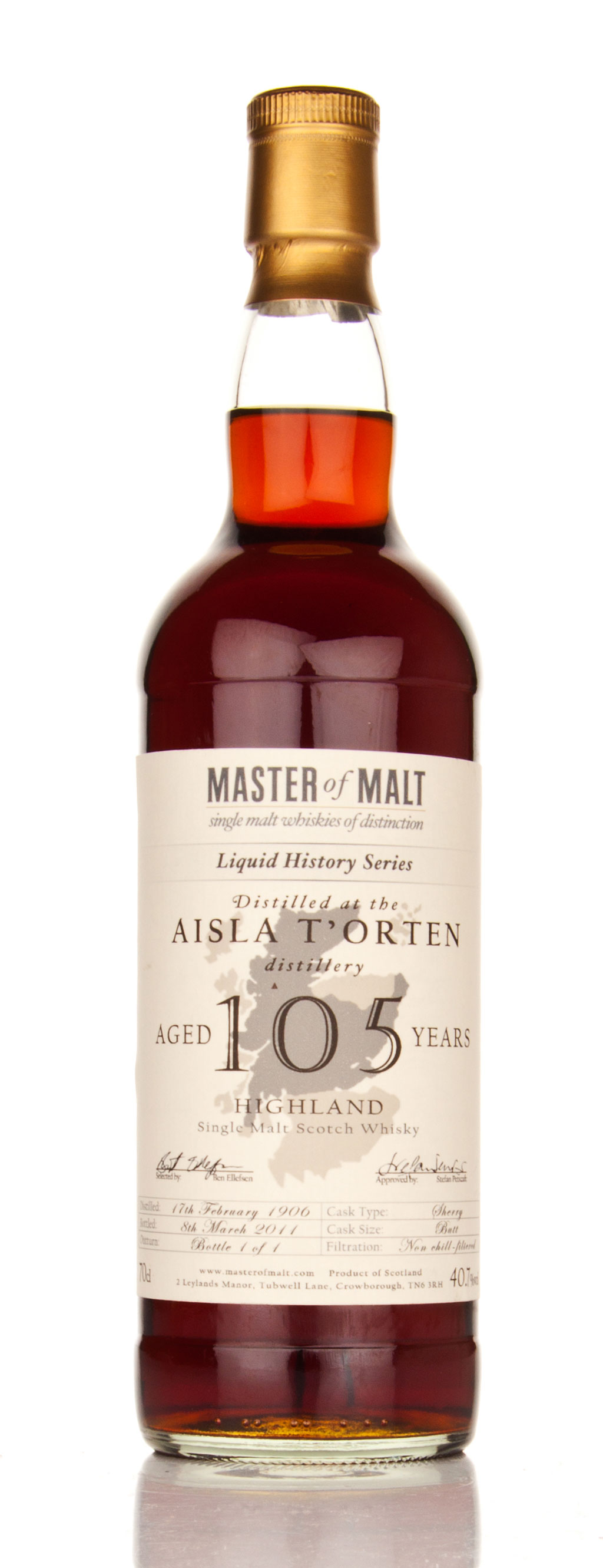 Aisla T’Orten - World's oldest and most expensive whiskey is launched for $1.4 million