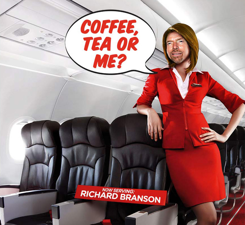 Richard Branson Became AirAsia Stewardess 