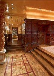 Chiltern's grand foyer is graced with intricately carved columns