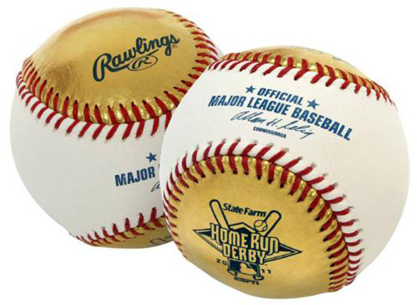 Gold Leather Official Baseball For 2011 State Farm Home Run 