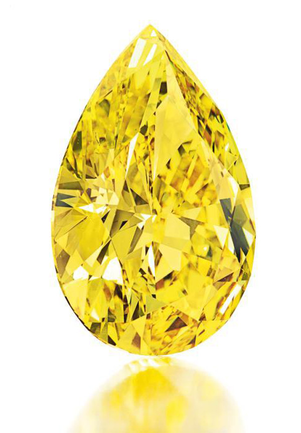 32.77 Carat Fancy Vivid Yellow Diamond