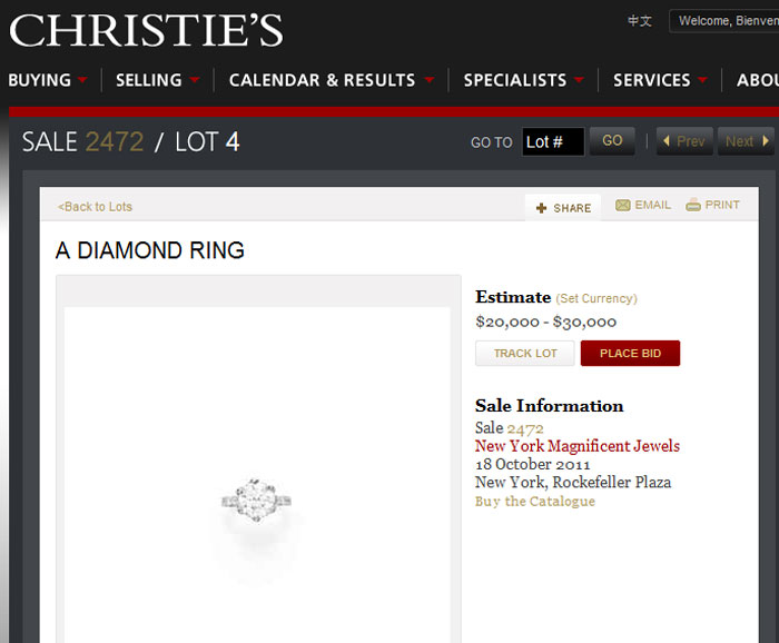 Crystal Harris Puts Hugh Hefner's Engagement Ring On Auction Block