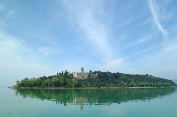 Guglielmi Castle on Island of Isola Maggiore in Italy