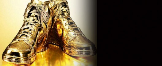Indulgences No. 5 –  Limited Edition Gold Nike Dunks High Sneakers