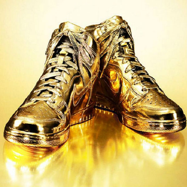 Indulgences no. 5 limited edition 24 carat gold Nike Dunks