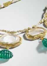 17th Century Mughal Mirror Diamond and Emerald Necklace on a Silk Cord Worth $20 Million for Private Sale at Bonhams