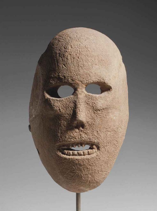 9,000 year old limestone mask from the Neolithic