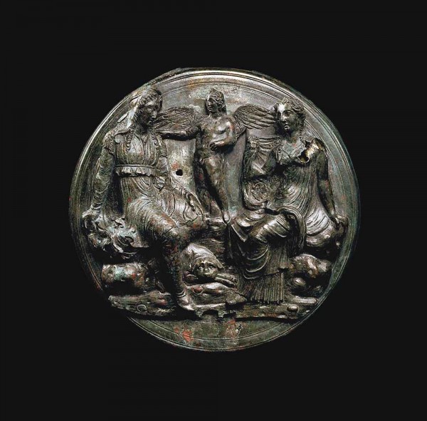Greek bronze mirror circa 300 to 350 B.C.