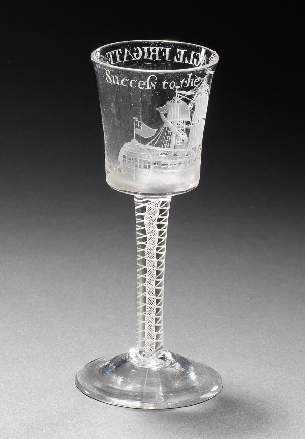 Rare Wine Glass from 1760