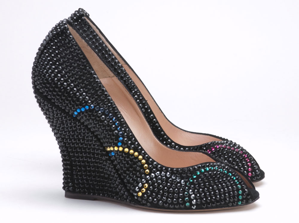 Download this Aruna Seth Olympic Inspired Shoes With Swarovski Crystals picture
