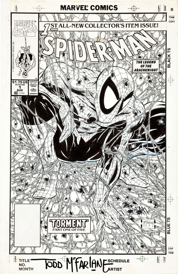 Todd McFarlane Spider-Man #1 Cover Original Art