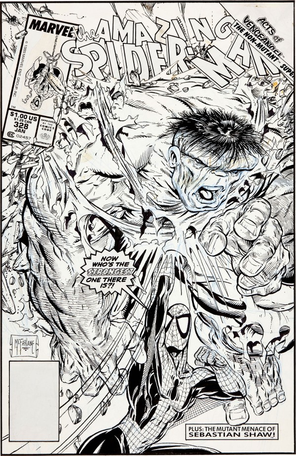 Todd McFarlane The Amazing Spider-Man #328 Cover Original Art