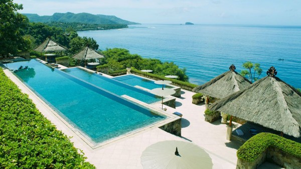 The Amankila resort on Bali