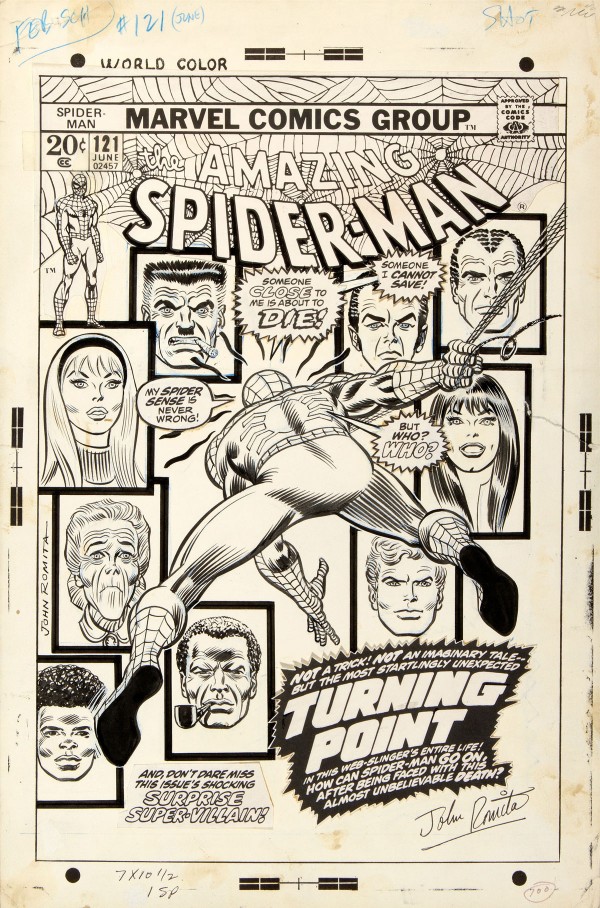 John Romita Sr. Amazing Spider-Man #121 "The Night Gwen Stacy Died" Cover Original Art