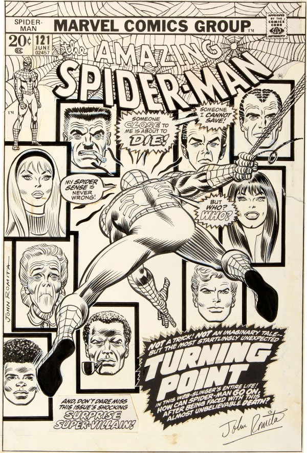 Amazing Spider-Man #121 cover 'The Night Gwen Stacy Died' Sold For $287,000