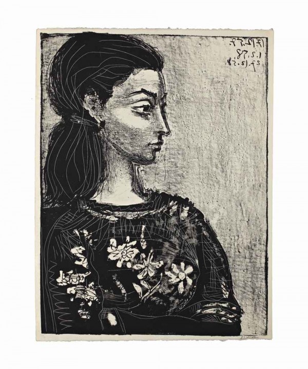 Pablo Picassos Femme au corsage à Fleurs