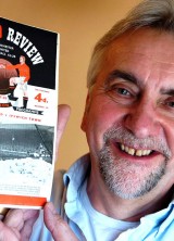 Keith Hames with the programme dating back to the 1957-58 season