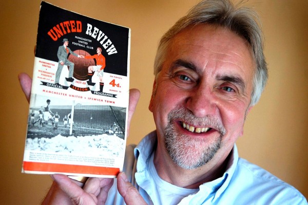 Keith Hames with the programme dating back to the 1957-58 season