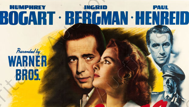 Casablanca (Warner Brothers, 1942). Six Sheet (81" X 81")