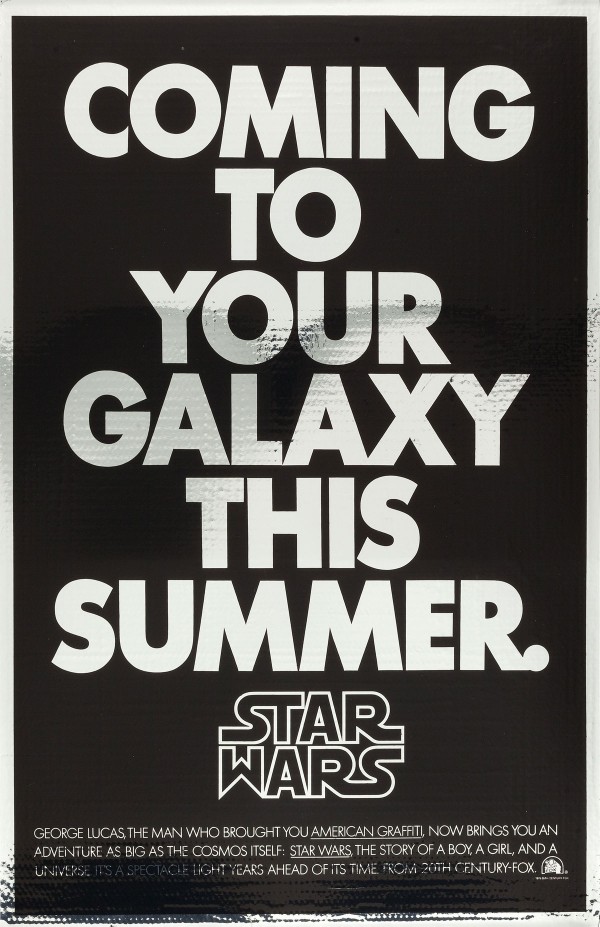 1977 Star Wars Mylar Advance Poster