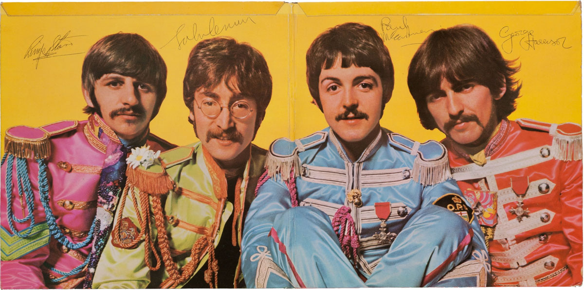 The Beatles' Sgt. Pepper's Lonely Hearts Club Band - sporting four crisp signatures by the Fab Four on the gatefold