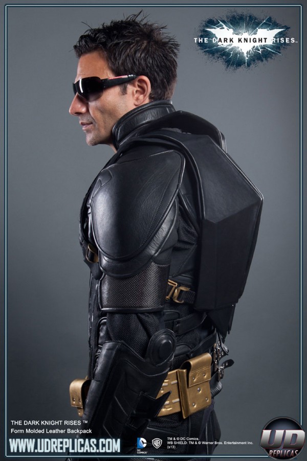 The Dark Knight Rises Batman Backpack crafted in leather for everyday use