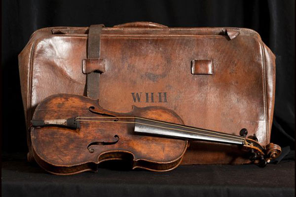 The violin used by Wallace Hartley as the band famously played 'Nearer my god to thee' as the Titanic sank was thought to have been lost in 1912 disaster