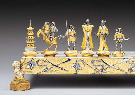 Historical Gold and Silver Chess Sets by Piero Benzoni
