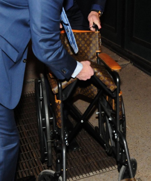 Lady Gaga on Louis Vuitton Wheelchair