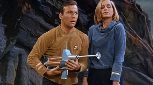 A one-of-a-kind phaser rifle used by William Shatner in the second pilot made for the original Star Trek series sold for $231,000 at an auction conducted by Julien’s