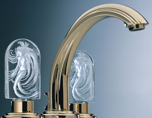 THG unveils three Lalique crystal faucets to jazz up a bathroom