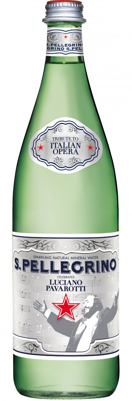 S.Pellegrino has partnered with the Luciano Pavarotti Foundation to create a limited edition Pavarotti sparkling mineral water as a tribute to the unforgettable Maestro
