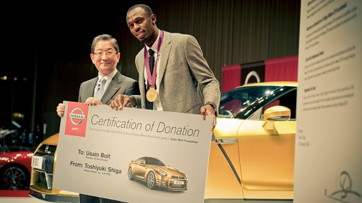 Nissan has delivered to Usain Bolt, a specially designed sports copy of the GT-R