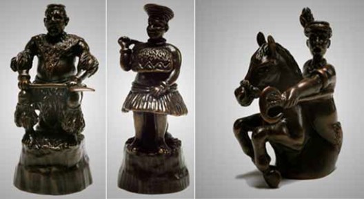 Anglo-Zulu Brass War Chess Set by LittleHand