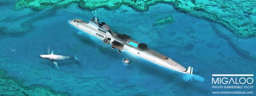 MIGALOO Private submersible yacht by motion code blue