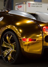 Metro Wrapz Gold Chrome Vinyl Wrapped Bugatti Veyron