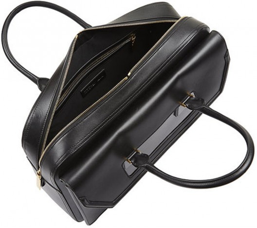 elegant black leather heroine laptop briefcase