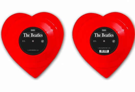 The Beatles Love Me Do limited-edition heart-shaped red vinyl