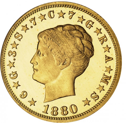 1880 $4 Stella Coiled Hair Cameo coin