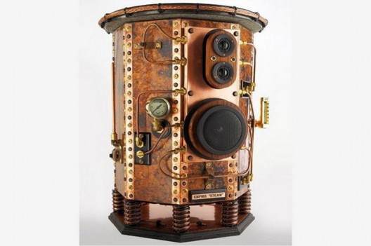 Design Air Hammer Industries, Empire Steam speakers in steampunk style are the focal point of any room