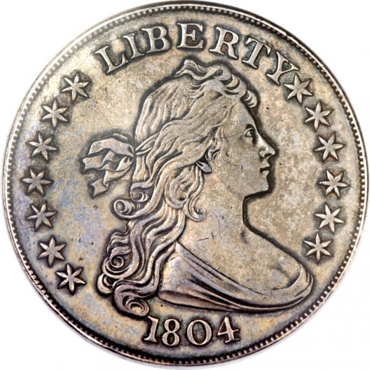 The Mickley-Hawn-Queller specimen of the 1804 $1 silver dollar or known among collectors as King Of American Coins" sold for $3,877,500