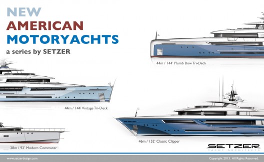 Setzer Yacht Architects offers first look at New American Motoryachts Series