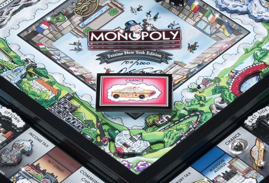 American pop artist Charles Fazzino gives the classic Monopoly board game an NYC-themed 3D facelift