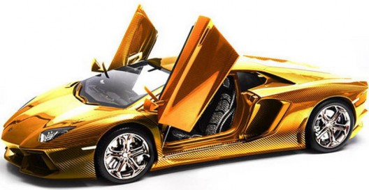 $7,500,000 Gold Lamborghini Aventador LP 700-4 By Robert Gulpen