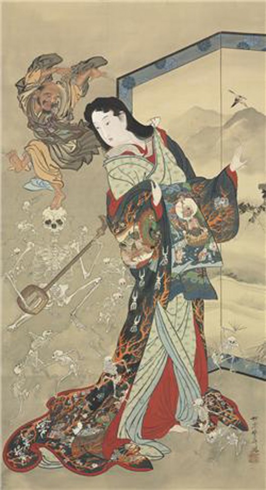 Christies is proud to announce the rediscovery of an important Japanese hanging scroll-painting, Jigoku dayu