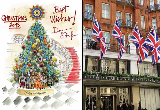 Dolce & Gabbana design 2013 Christmas Tree for Claridges London