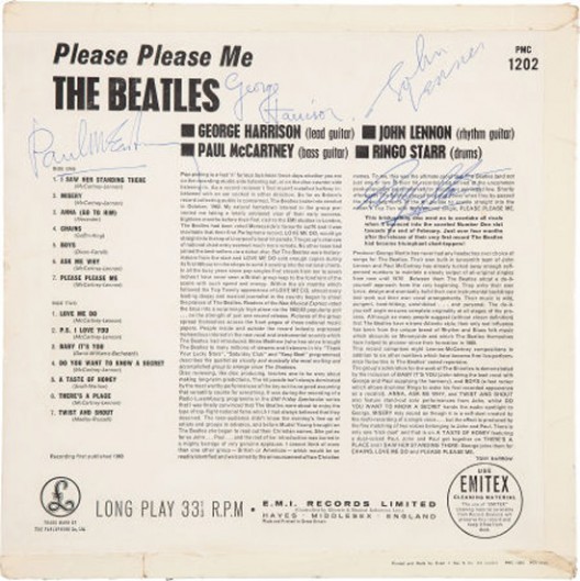 Beatles Signed Please Please Me Mono UK First Pressing LP